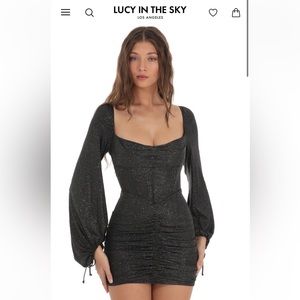 Black corset mini dress